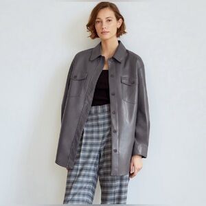 Wilfred Charcoal Leather Jacket